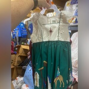 Kids Green and White Costume Dress